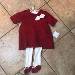 Infant girl dress with stockings